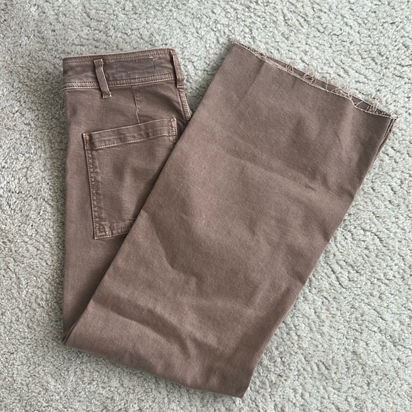 Zara Women’s Brown High Waisted Marine Jeans - 2 - Picture 2 of 7